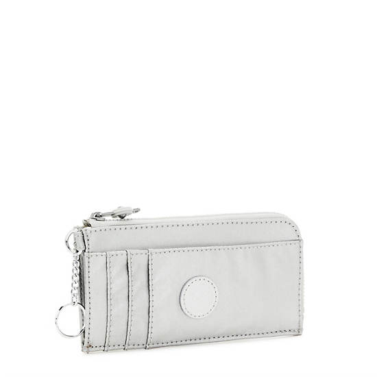 Portfele Kipling Dafni Metallic Wallet Srebrne | PL 1041VR